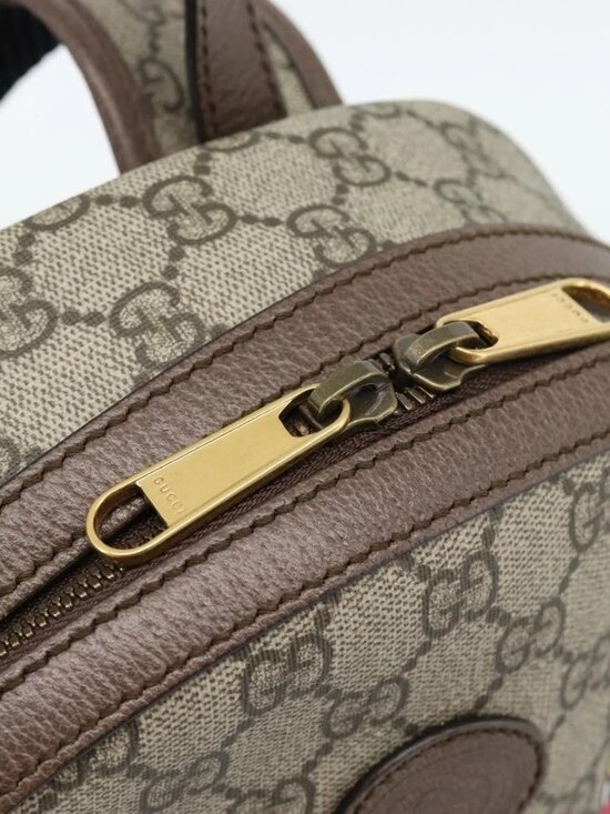 GUCCI GUCCI x Disney GG Supreme Backpack PVC Beige 552884 Auth main image 14